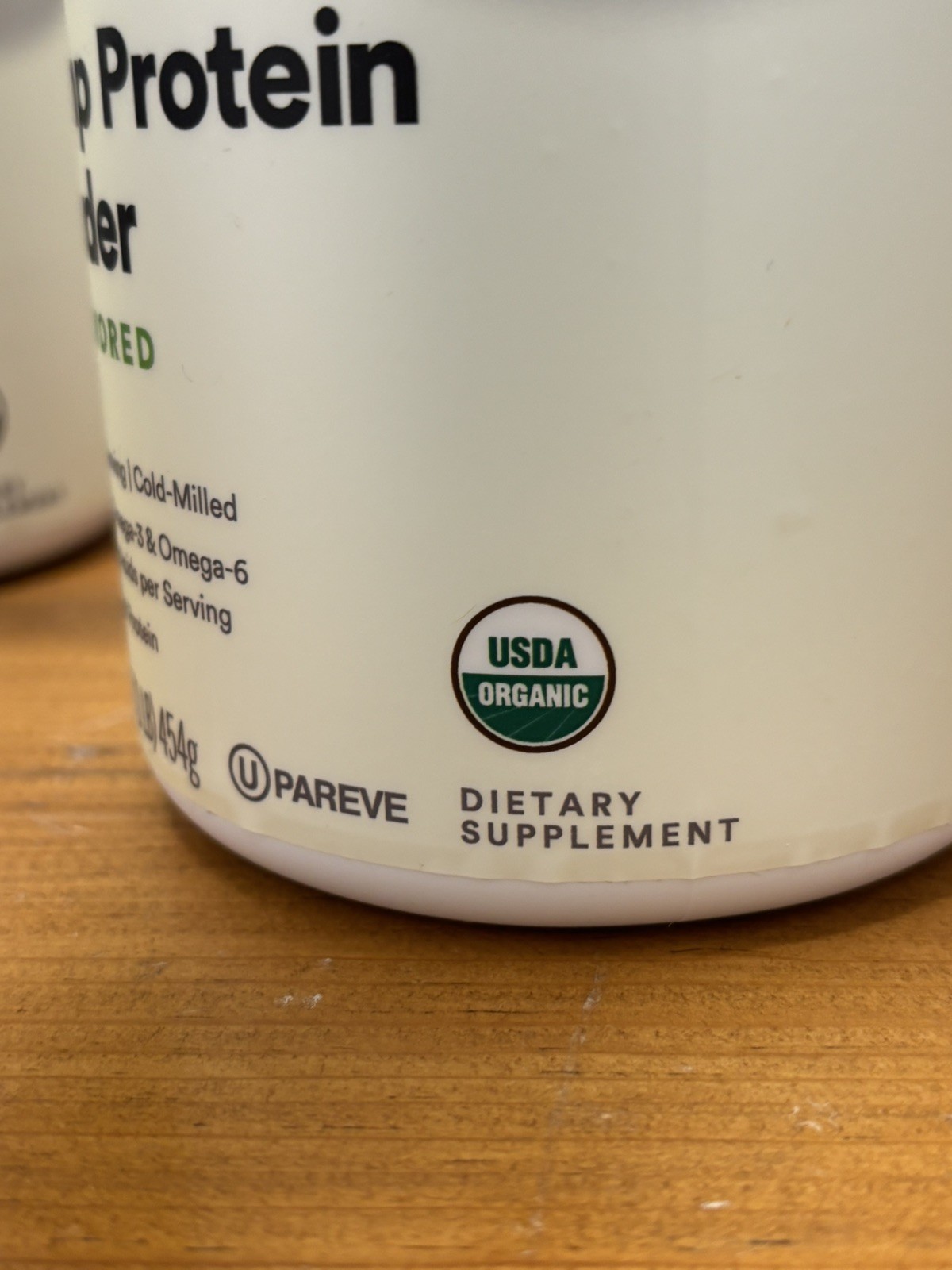 365 Whole Foods Organic Hemp Protein Powder, 16 oz Unflavored Pack of 2
