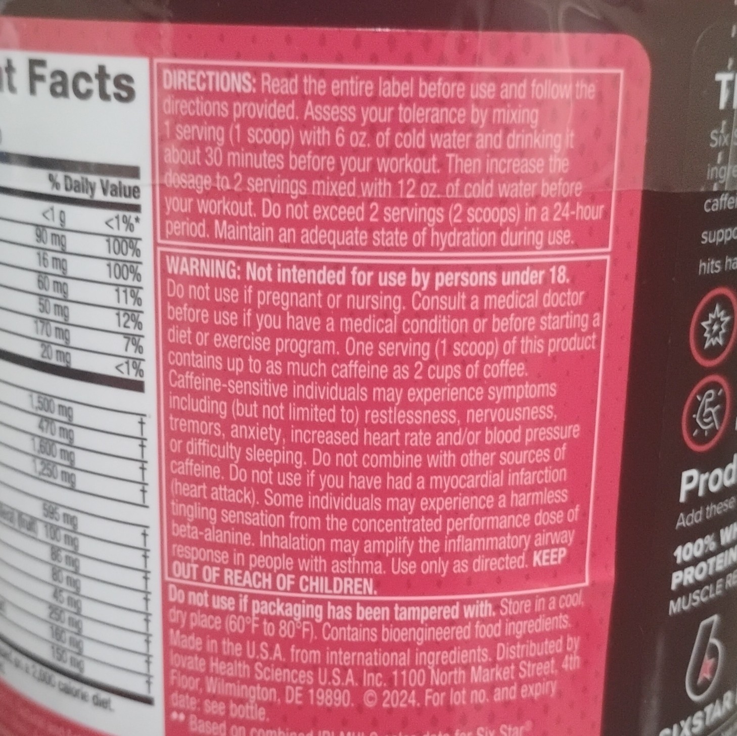 Six Star Pre-Workout Explosion 2.0 Powder Fruit Punch Pre-Workout Supplement