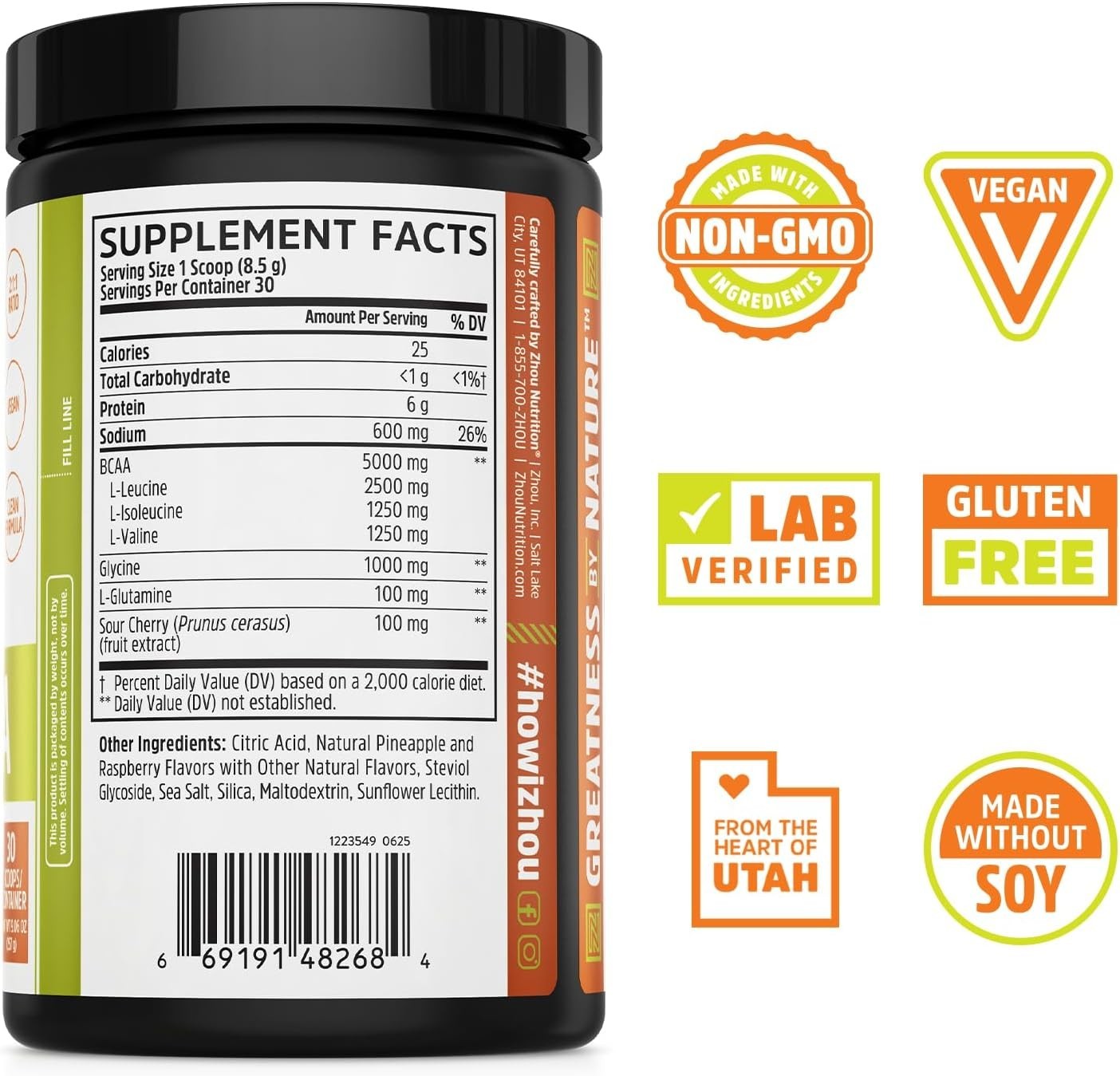 Zhou Muscle BCAA 330g (Tropical Punch)