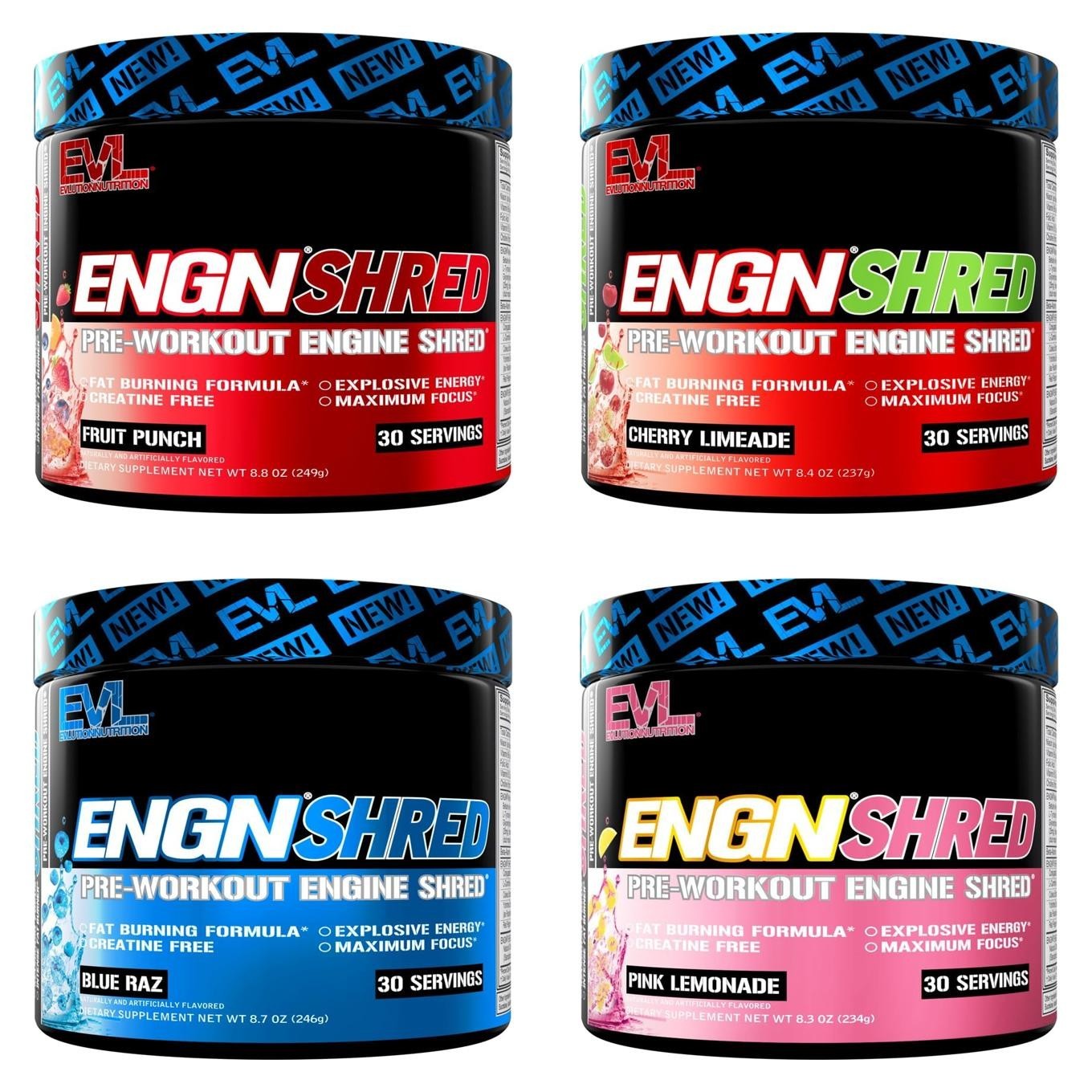 EVL Nutrition – ENGN Shred – Energy – Preworkout (30 Servings) ***CLUMPY***
