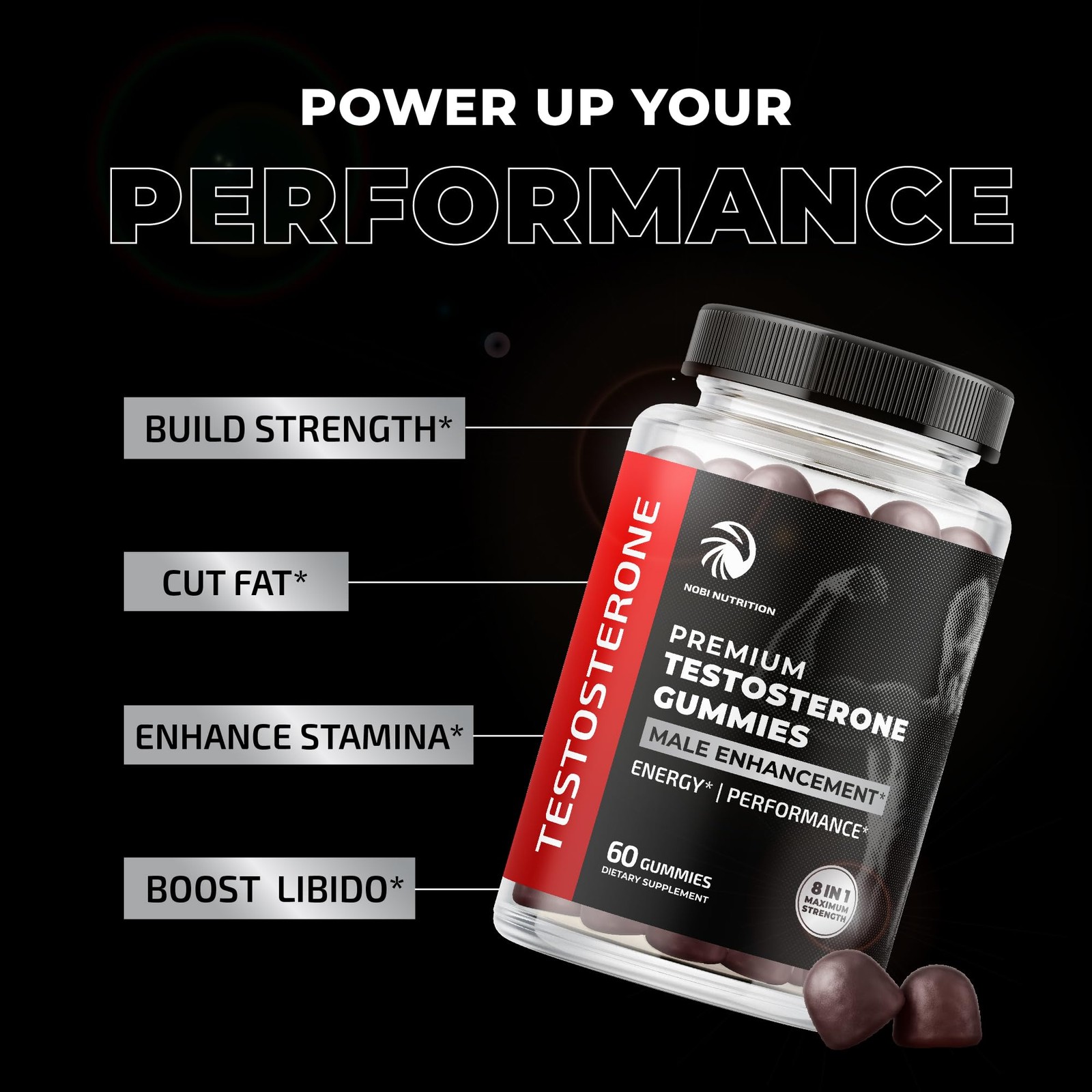 Testosterone Supplement for Men Muscle Growth, 60 Count (Pack of 1)