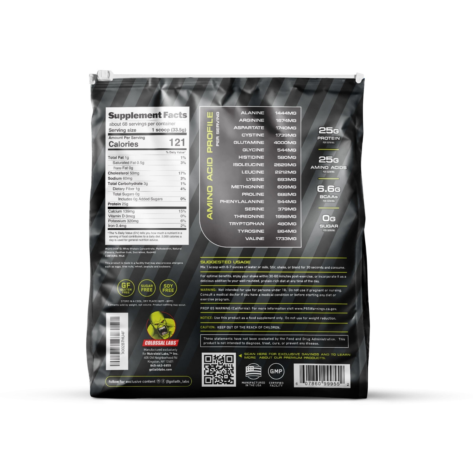 Muscle Whey Protein Powder, Muscle Gain High-Quality Supplement, 10LB