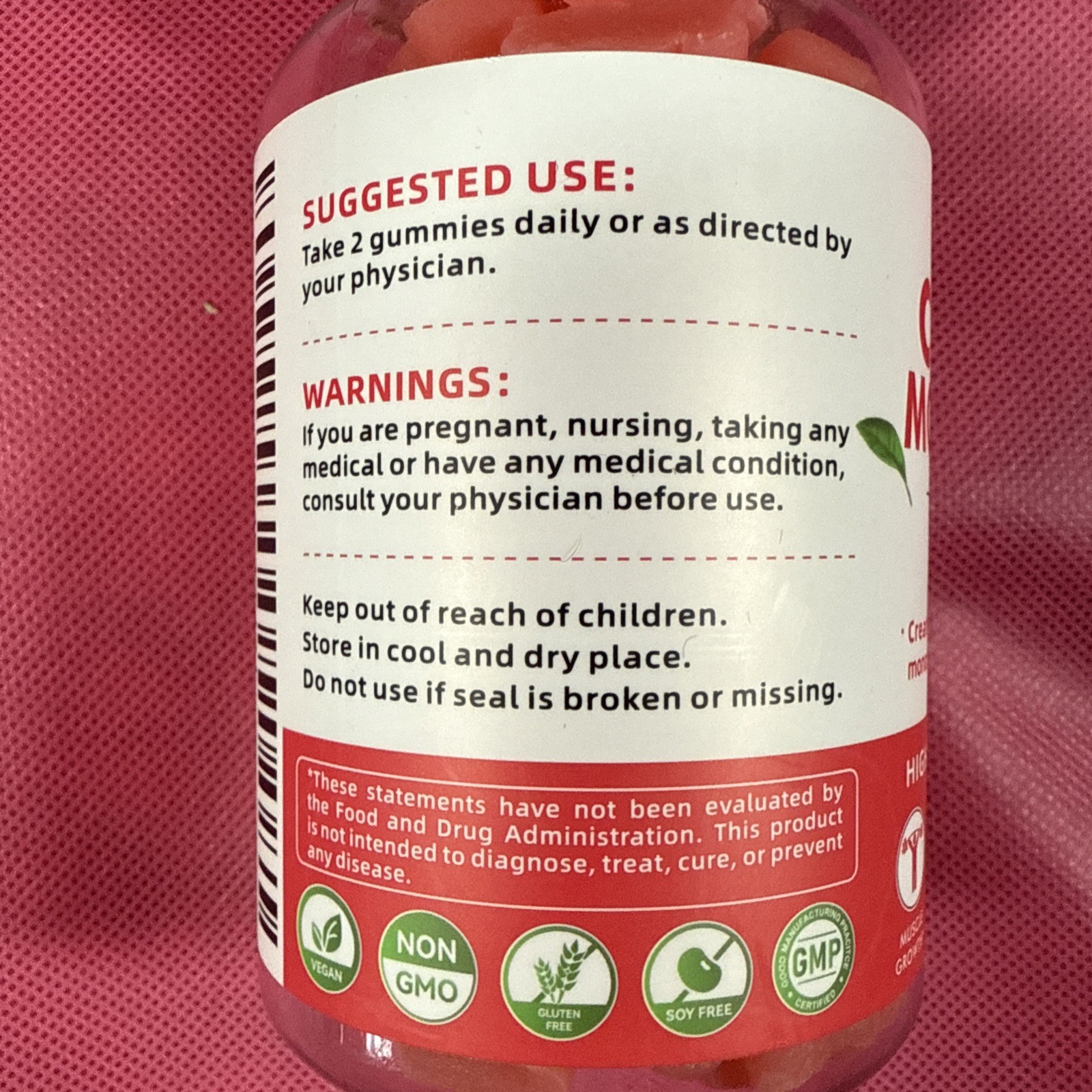 Noavii Creatine Monohydrate Gummies Strawberry Sugar Free 90 count 11/2026 Q2