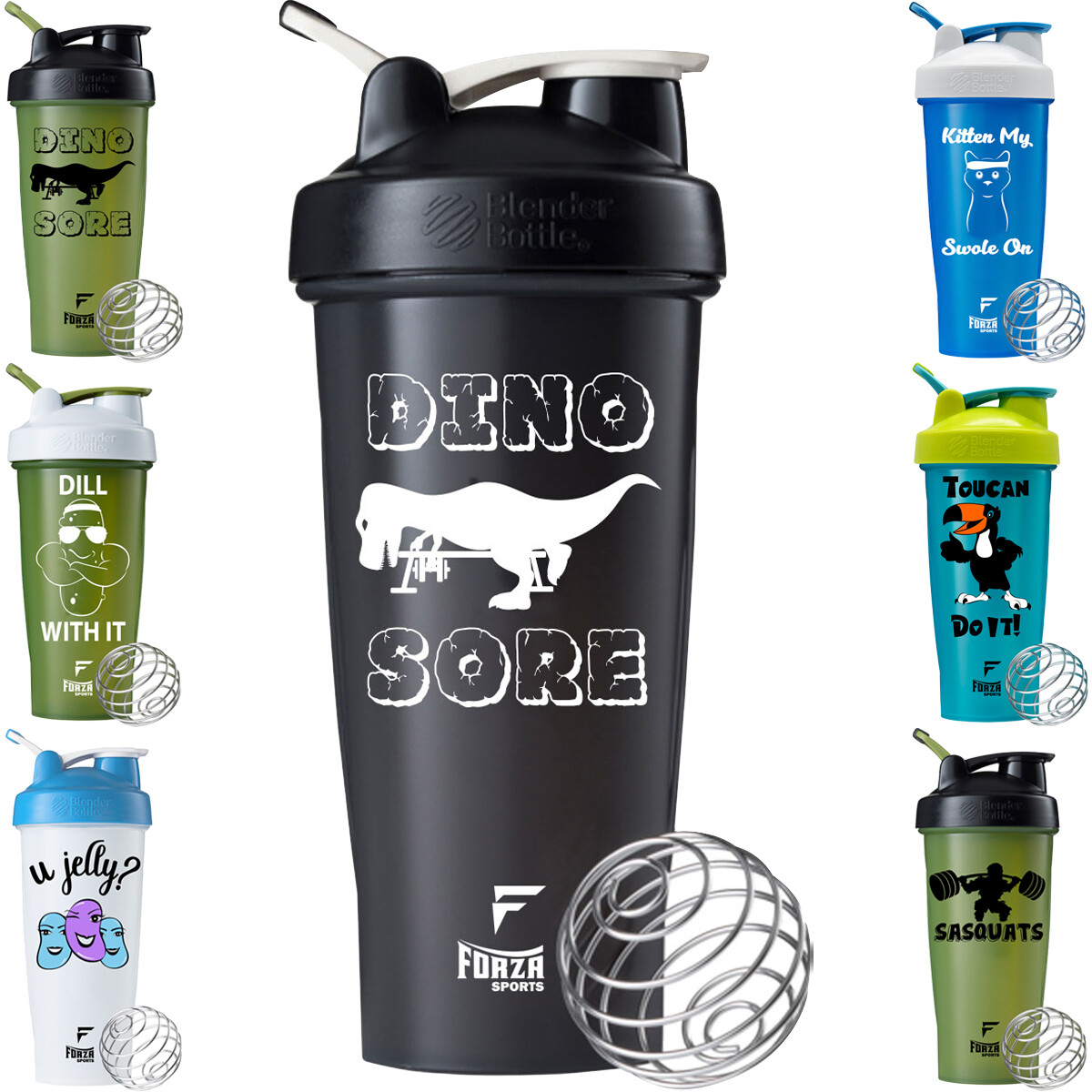 Blender Bottle x Forza Sports Classic 28 oz. Shaker Mixer Cup with Loop Top
