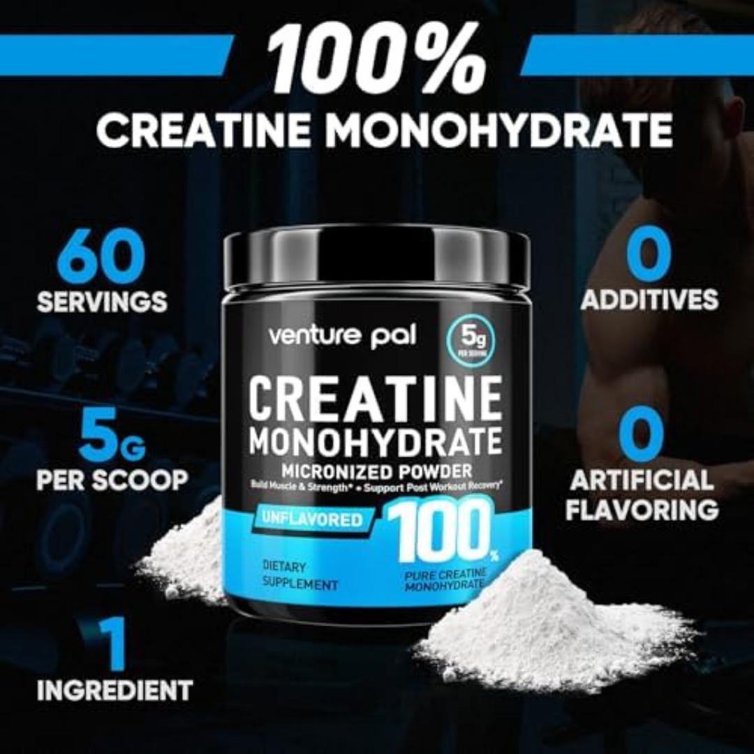 100% Pure Micronized Creatine Monohydrate Powder, Unflavored Creatine for Women