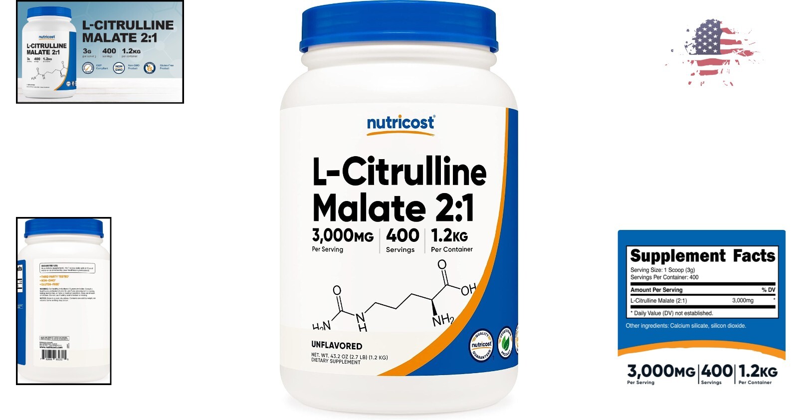 High Quality L-Citrulline Malate Powder – Energy Boost – 1.2KG + Scoop