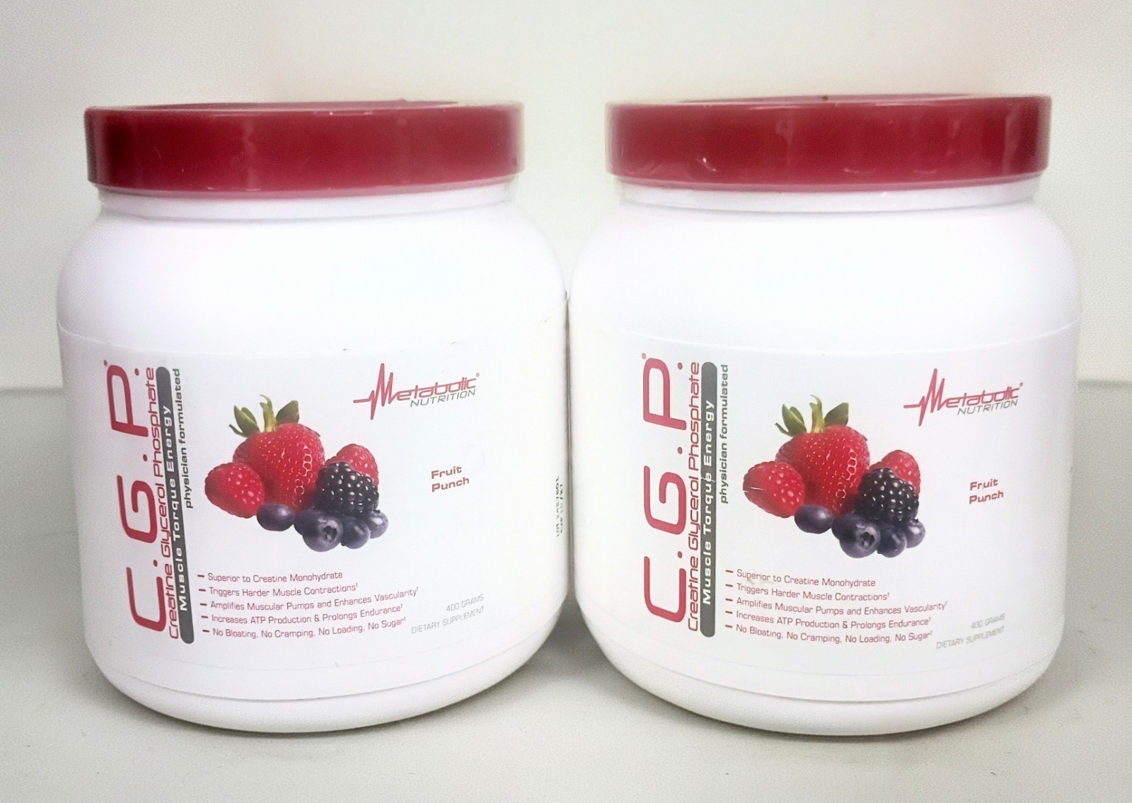 2X New Metabolic Nutrition C.G.P. (Creatine Glycerol Phosphate) Fruit Punch