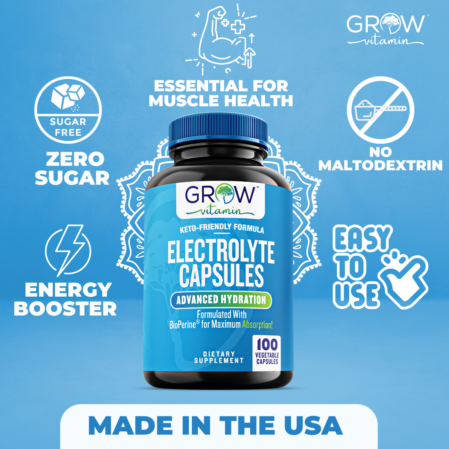 Premium Electrolyte Capsules – Electrolytes for Keto, Performance & Recovery