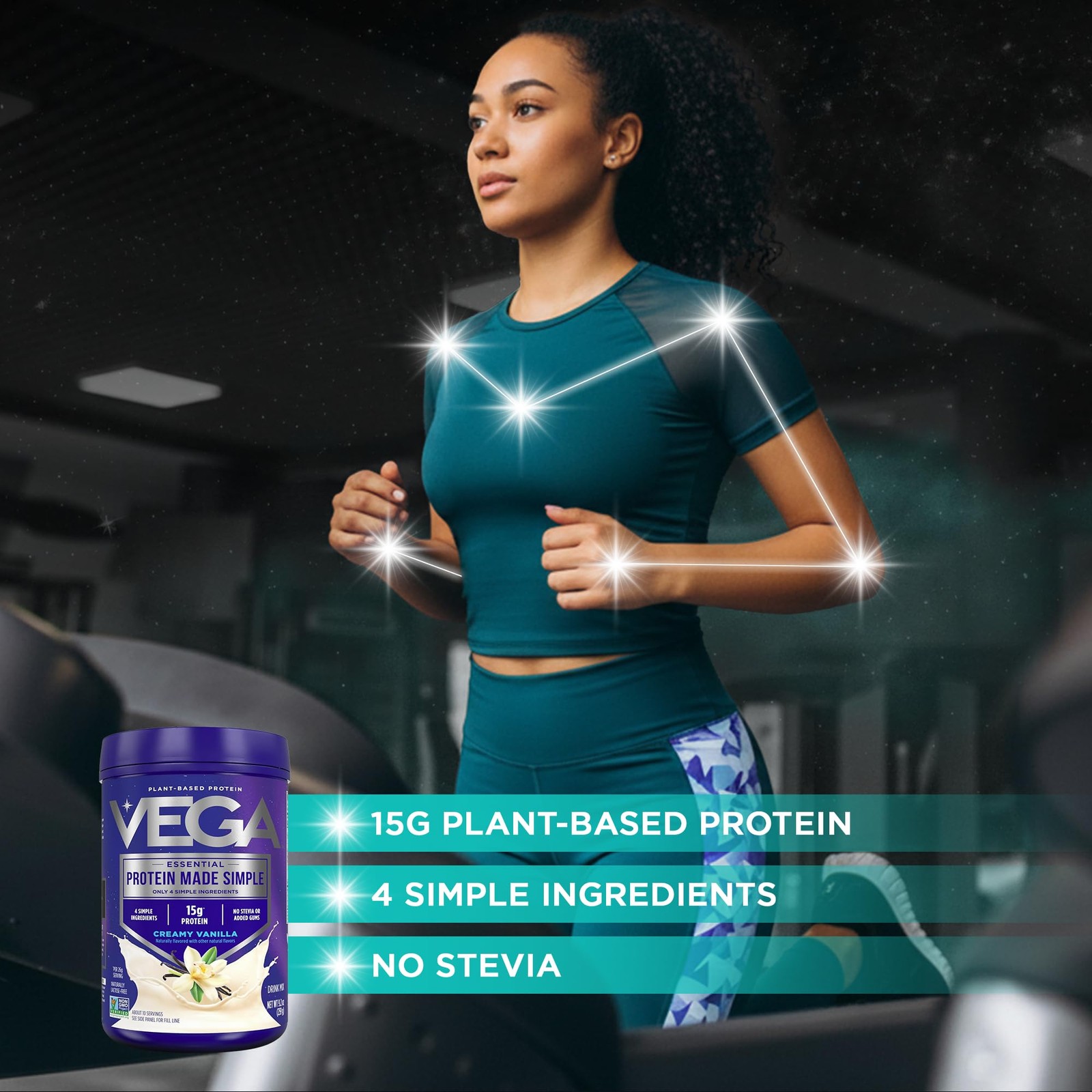 Vega Protein Made Simple Plant-Based Vanilla 9.2 Ounce (Pack of 1),