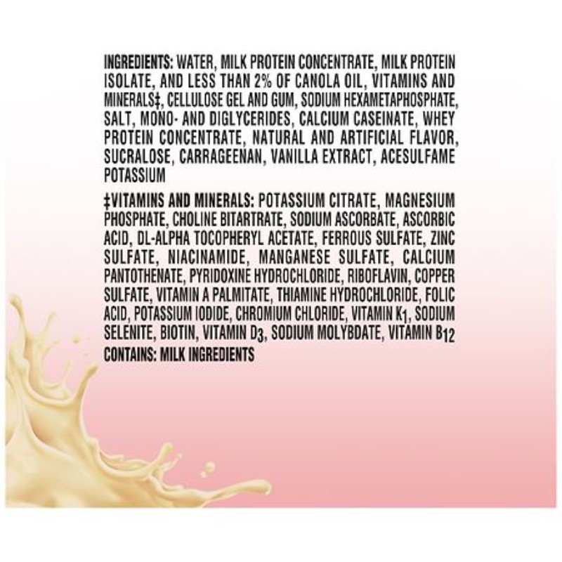 30g High Protein Nutritional Drink Shakes Very Vanilla 11.0 fl oz