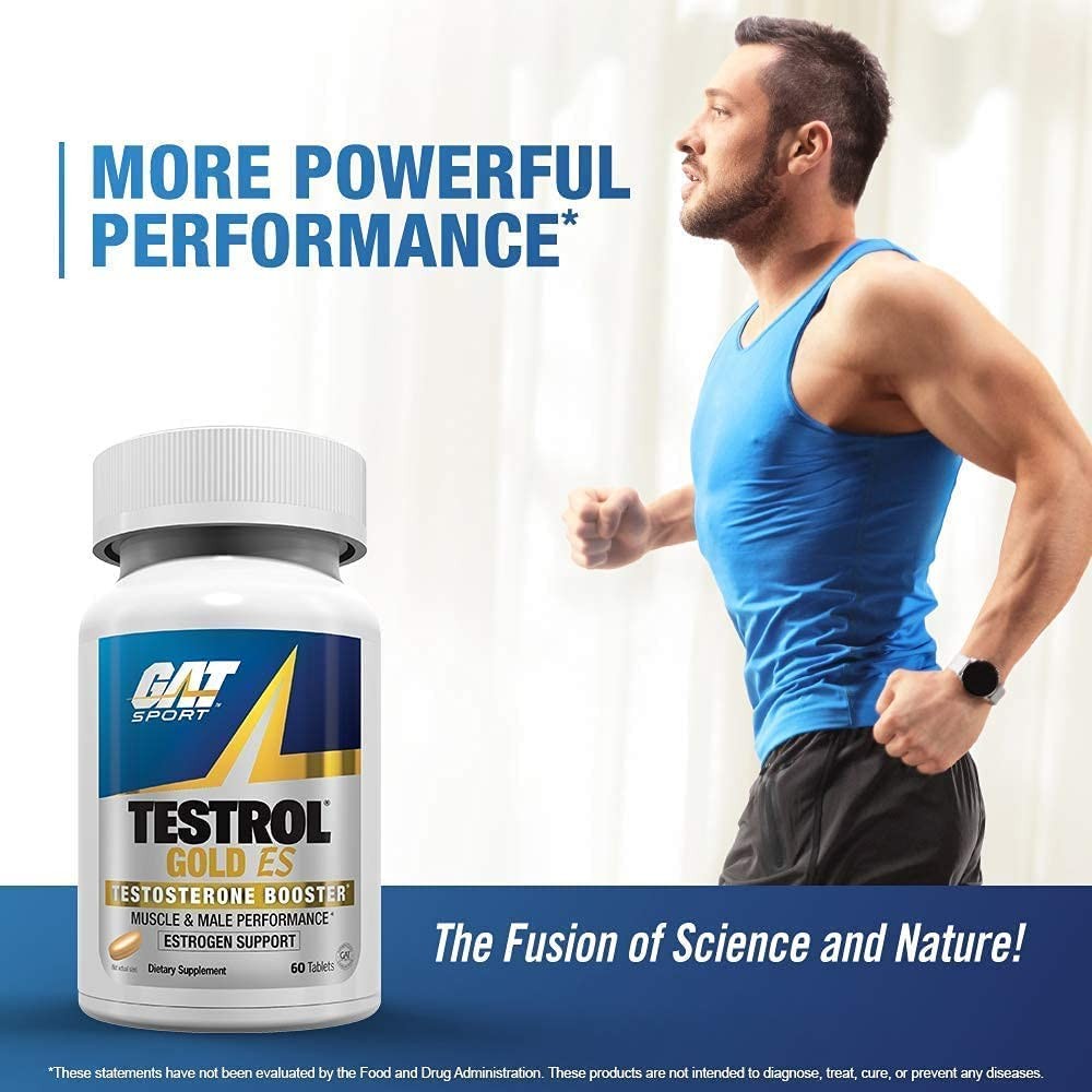 GAT SPORT Testrol Gold ES, Test Booster for Men, 60 Count (Pack of 1),