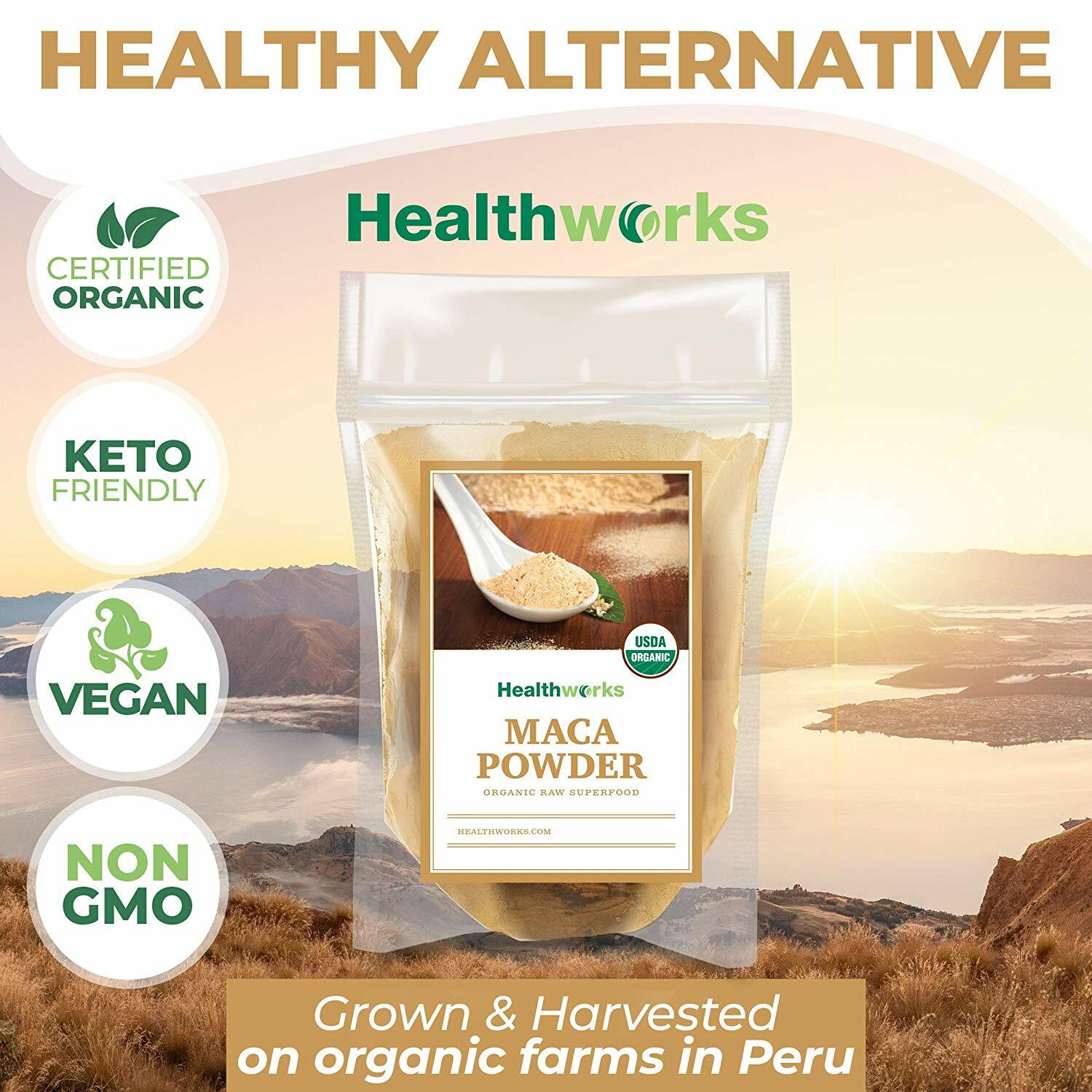 1lb Maca Root Powder Organic Raw Peruvian Premium Ground Energy Booster 16oz