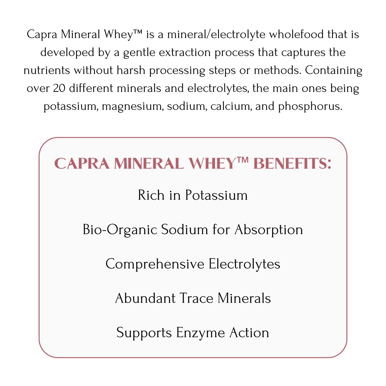 Mt. Capra Mineral Whey | A Whole Food, Bio-Available Mineral/Electrolyte Pow…