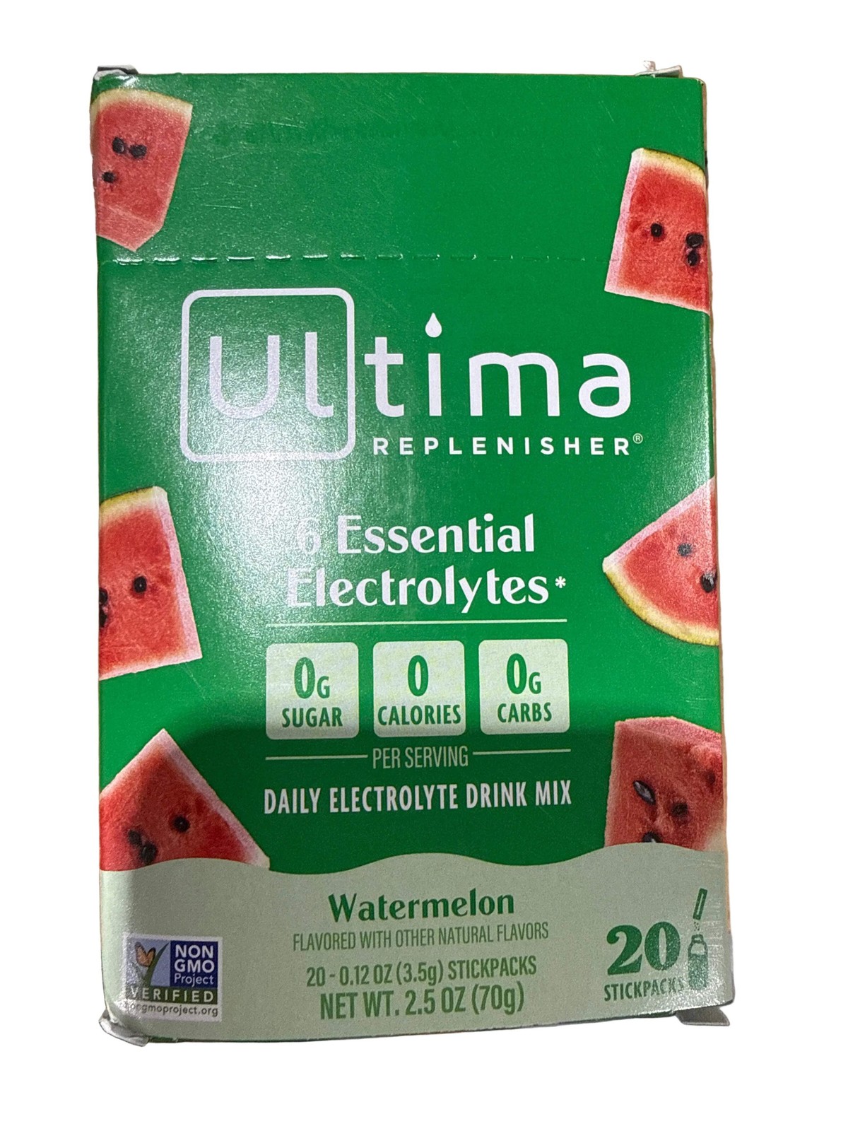 Ultima Replenisher Daily Electrolyte Powder Watermelon, 20 Stickpacks Hydration