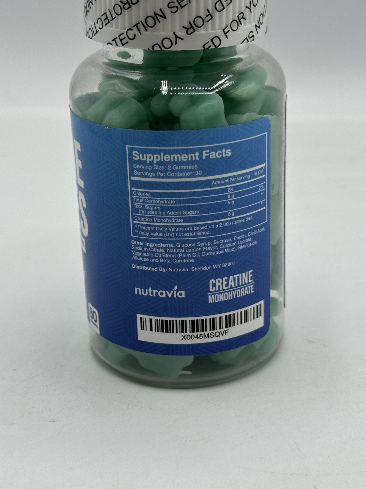 Nutravia Creatine Gummies Infused with 5g Creatine 60 Count 05/2026