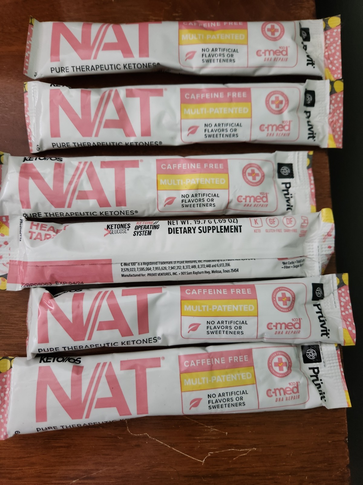 Pruvit Keto OS Nat Heart Tart Supplements Charged 12 Pack