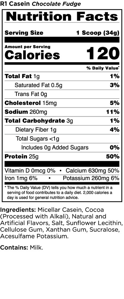 RULE ONE PROTEINS R1 CASEIN 100% Micellar Casein 2LB