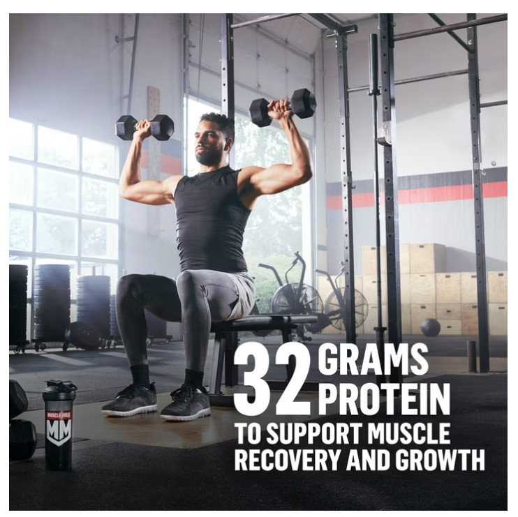 Muscle Milk Genuine Protein Powder, Chocolate, 1.93 Pound, 12 Servings