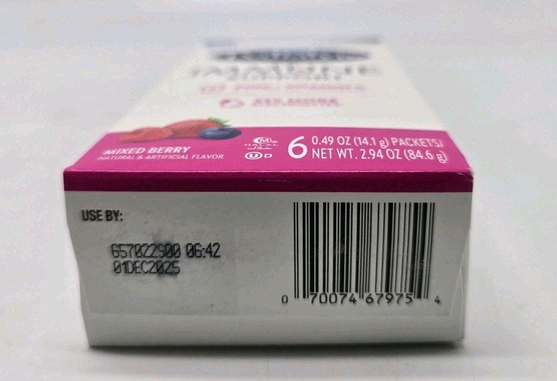 Pedialyte Electrolyte Drink Immune Support Mixed Berry Berry Powder 6Ct ex 12/25