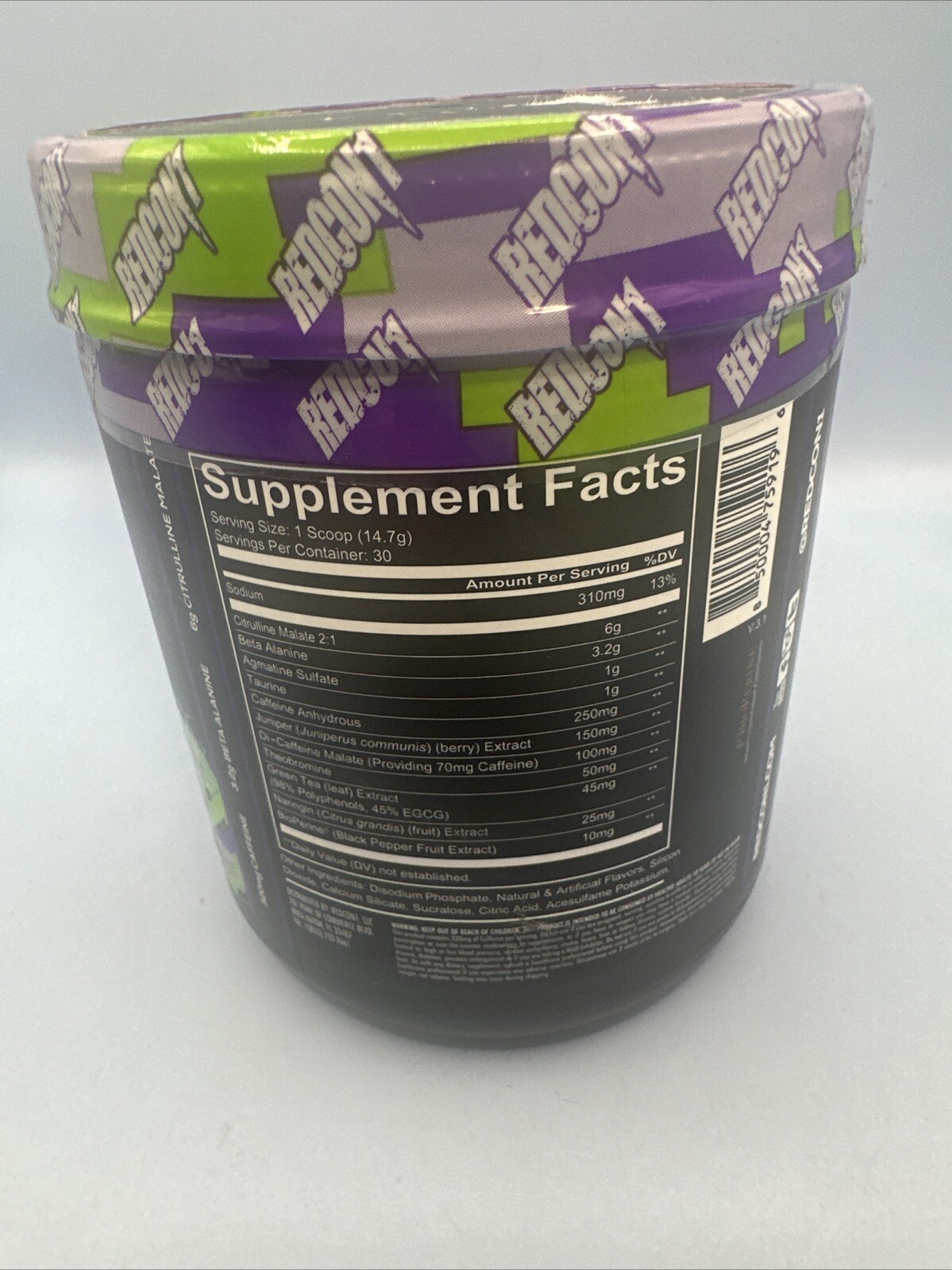 REDCON1 TOTAL WAR PREWORKOUT – SOUR GUMMY BEAR – 30 SERVINGS – 15.56OZ