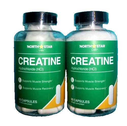 2 NORTH STAR Creatine HCL Hydrochloride Capsules, 750 Mg-HI ABSORPTION-120 Caps