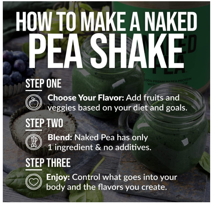 Naked Pea 5LB Pea Protein Powder Unflavored Vegan 76 Servings NSF