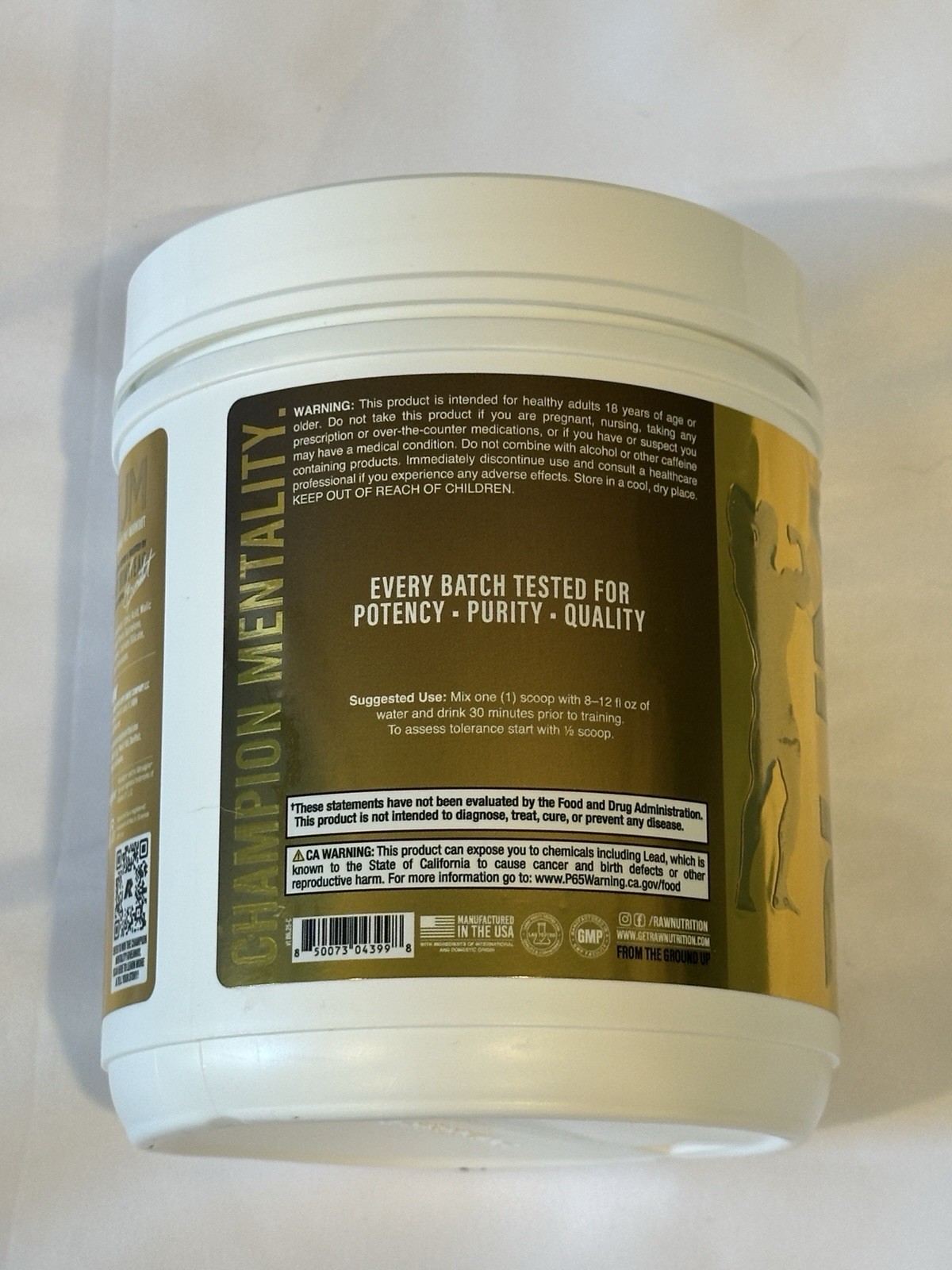 RAW Thavage Pre-Workout Powder Champion Mentality Citrus Slush 600g