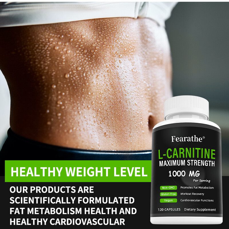 L-Carnitine 1000 mg Capsules Powerful Fat Burner Weight Loss Antioxidant
