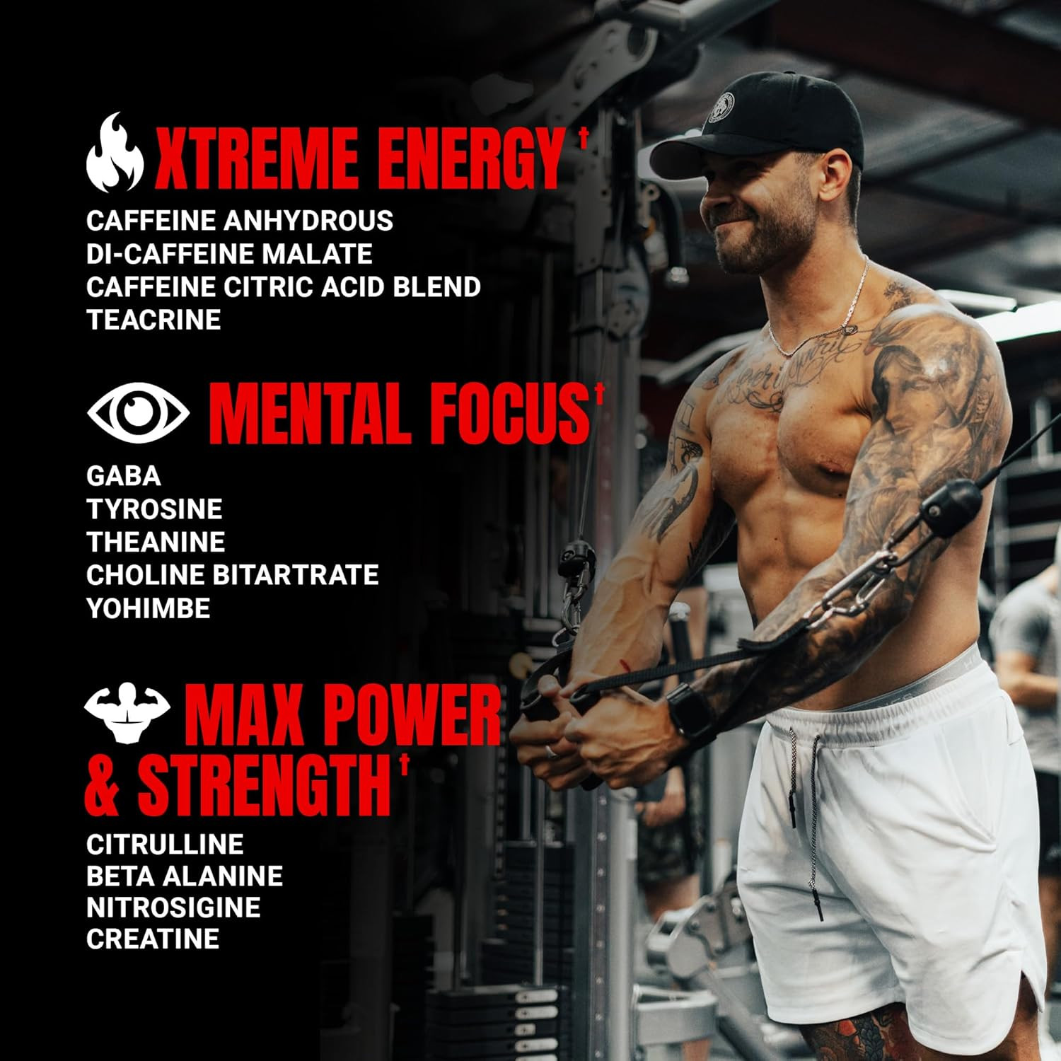 Mr. Hyde Xtreme Pre Workout Powder with Creatine, Beta Alanine & Caffeine – Extr