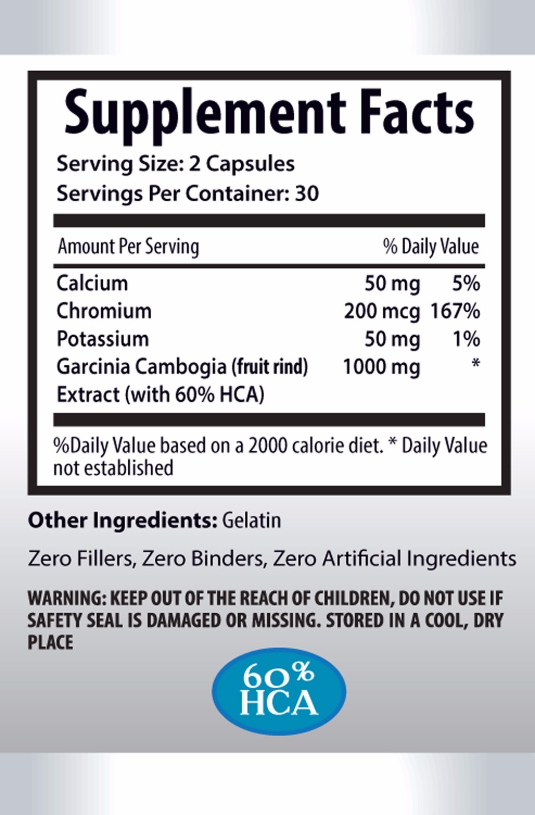 Fat burner organic GARCINIA CAMBOGIA Pills for fast and safe weight loss 3B