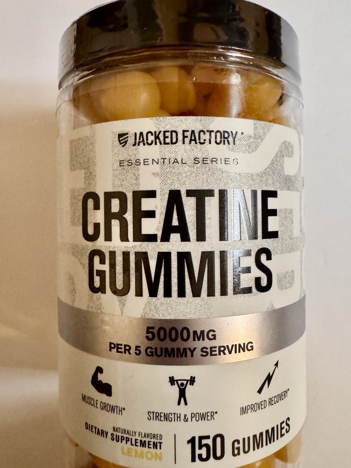 Jack Factory Creatine Gummies – Lemon 150ct Gummies Exp 03/2027