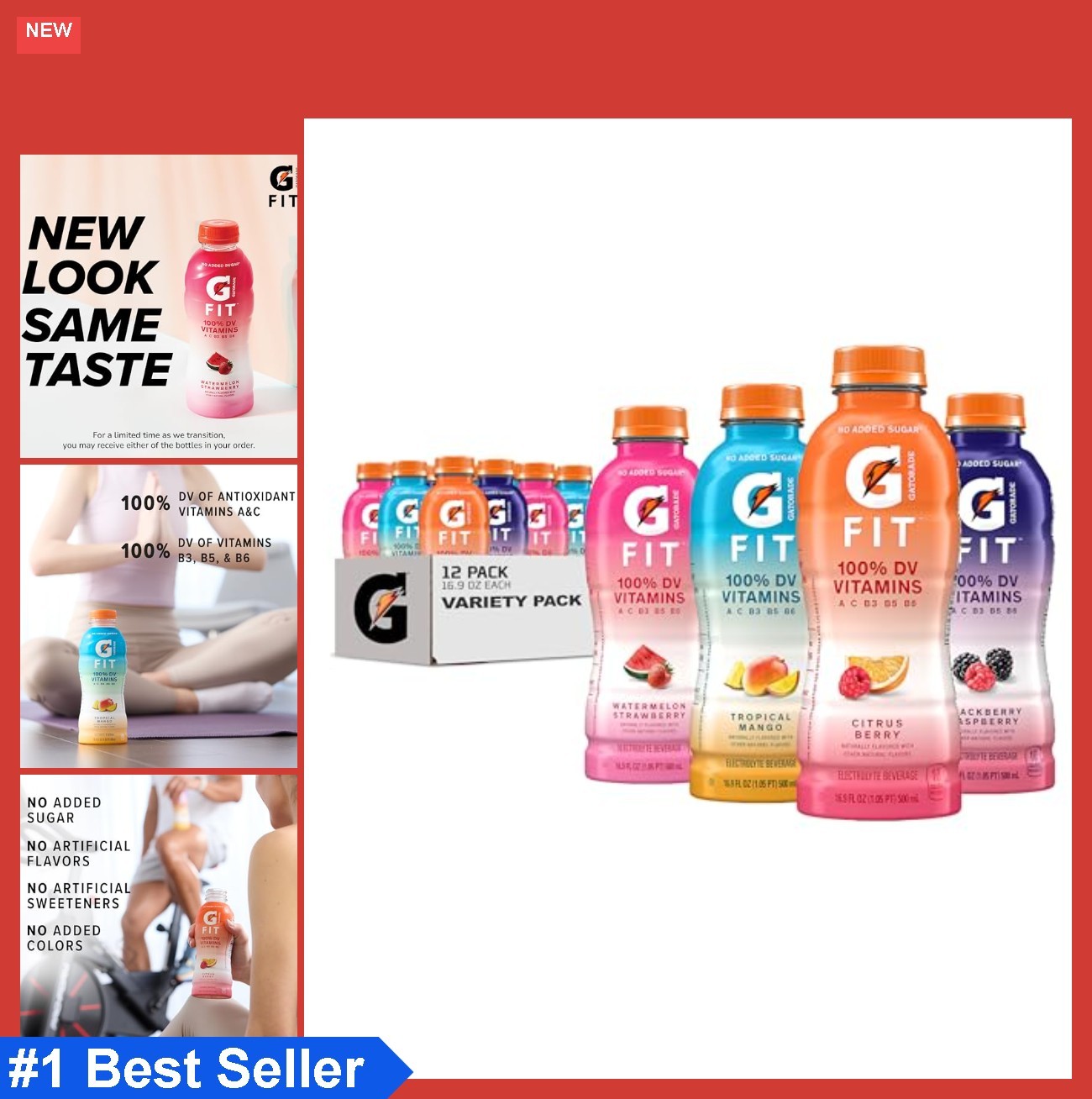 Electrolyte Drink 16.9 oz 12 Pack No Added Sugar Stevia Sweetened Variety