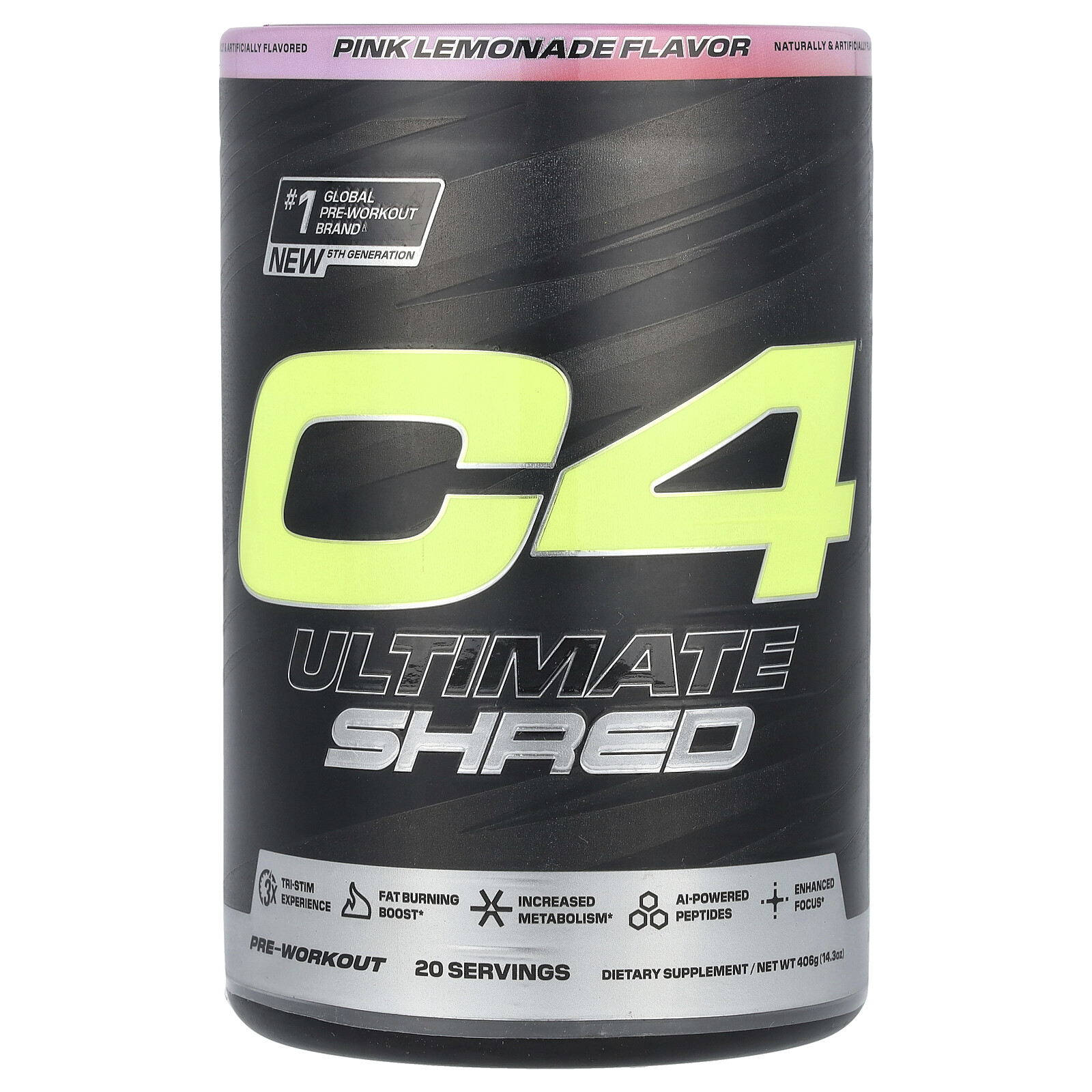 C4 Ultimate Shred, Pre-Workout, Pink Lemonade , 14.3 oz (406 g)