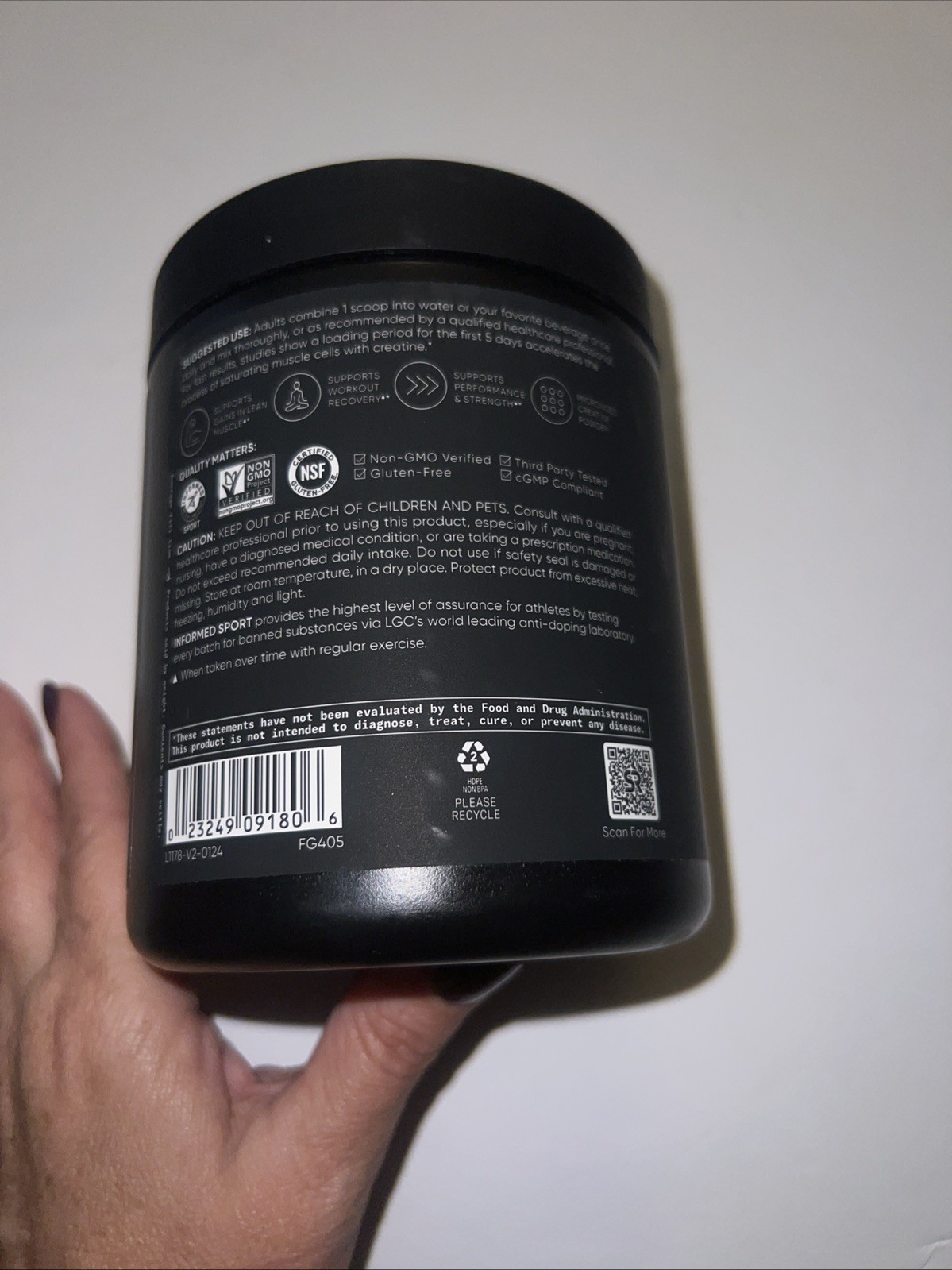 Sports Research Creatine Monohydrate Powder 10.58oz Unflavored