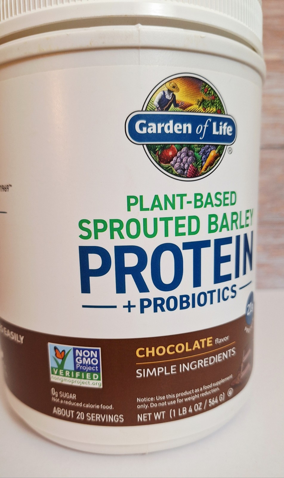 Garden of Life Barley Protein, Chocolate 🍫, Plant-based Non-GMO, 21g Protein.