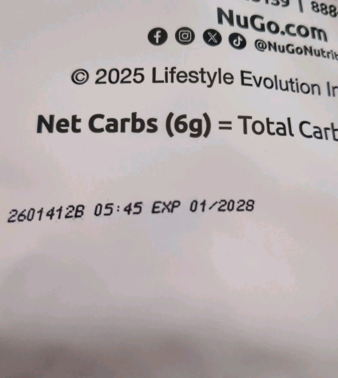 Lot of 2 NuGo Nutrition, Plant Pea Protein, Chocolate 2 lbs (907 g) Exp 01/2028