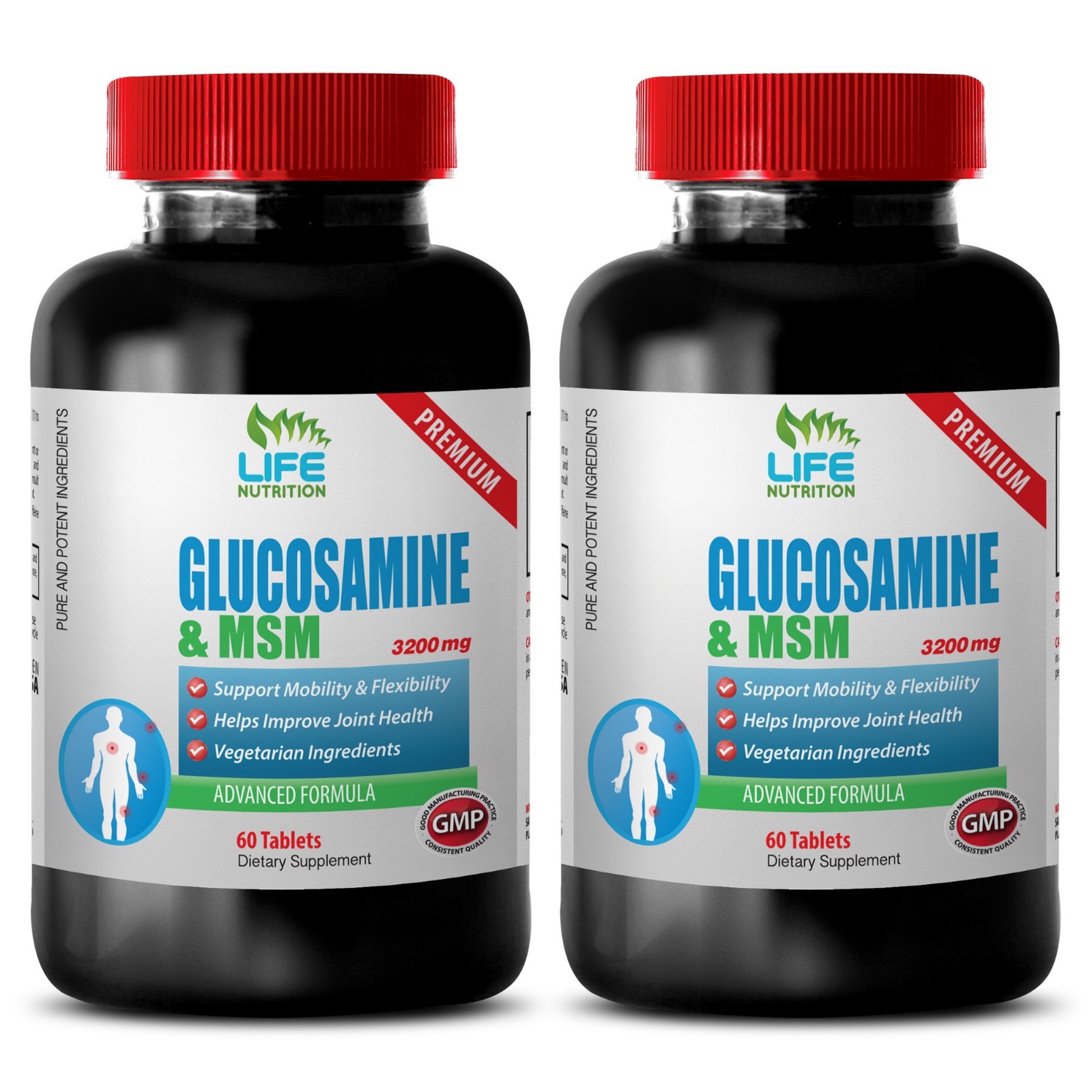 vitamin C supplement Glucosamine & MSM 3200mg natural arthritis medication 2B