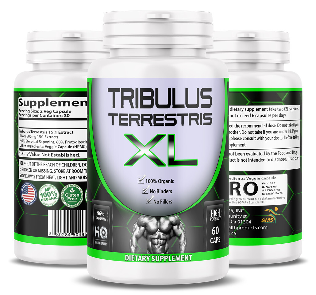 Tribulus Terrestris 15:1 Extract 1000mg, 120 Capsules, 60 Servings, Non-GMO