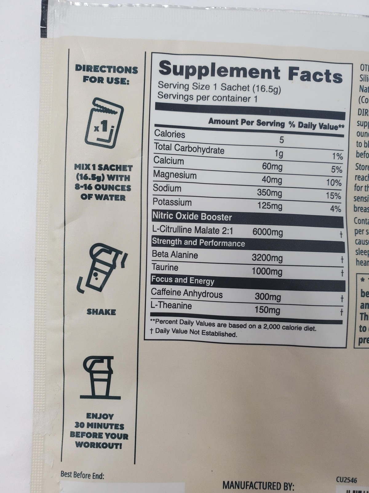 10pk Myprotein Origin Pre-Workout Orange Powder Sachets 0.6oz Exp 08/26