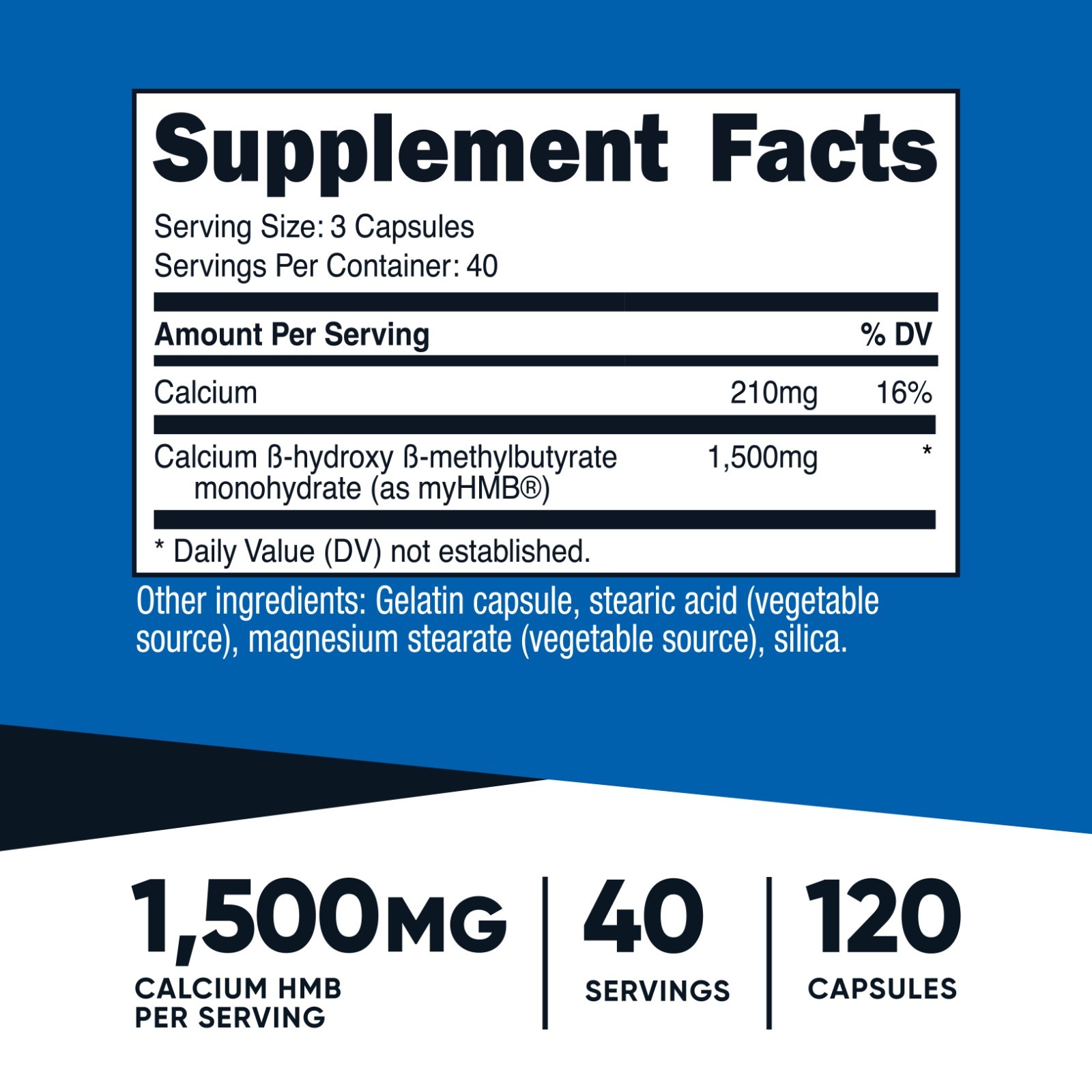 Nutricost Performance myHMB Supplement (1500mg) 120 Capsules