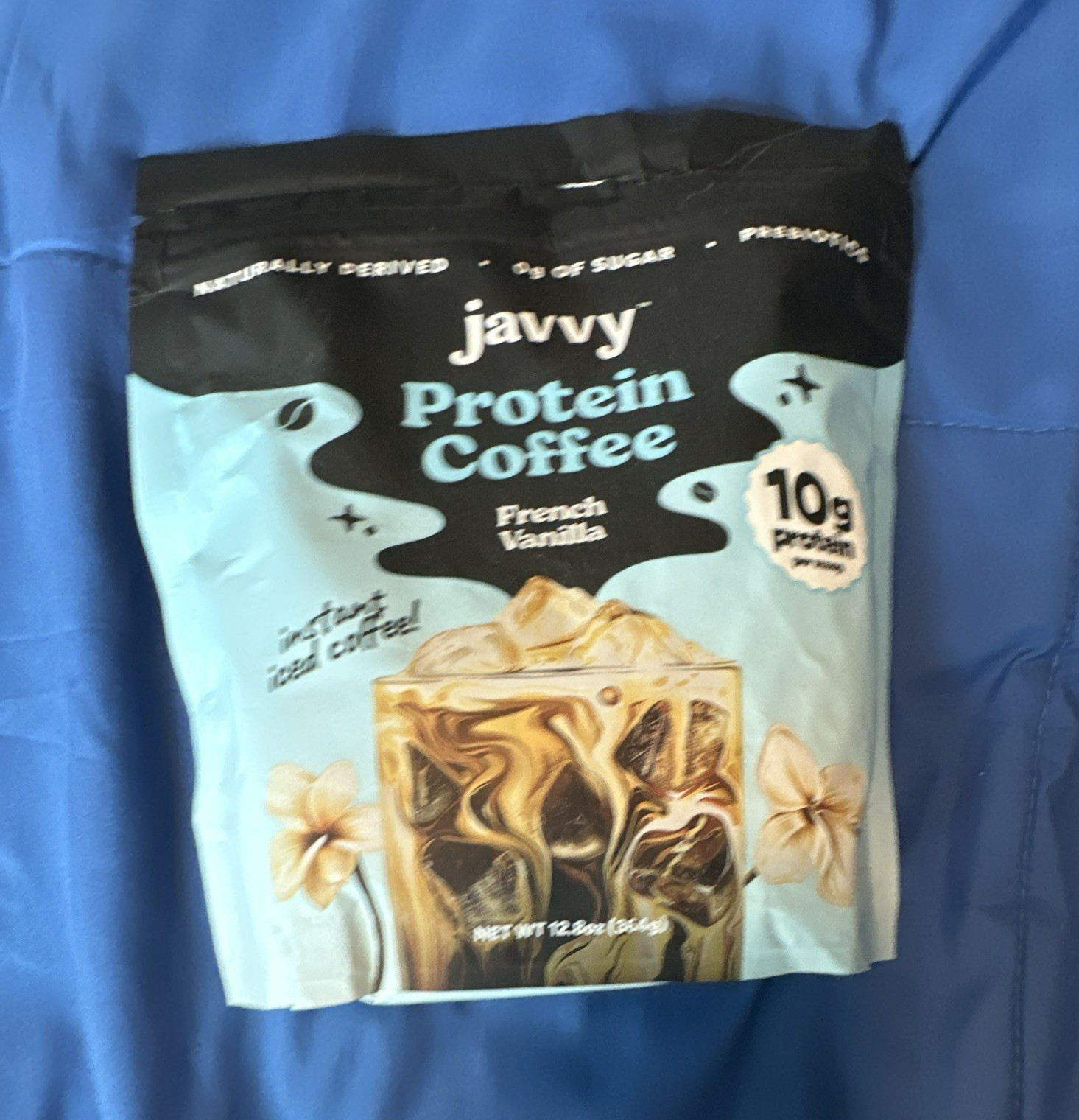 Javvy Protein Coffee French Vanilla Powder w/ Prebiotics 12.9 oz (365g)