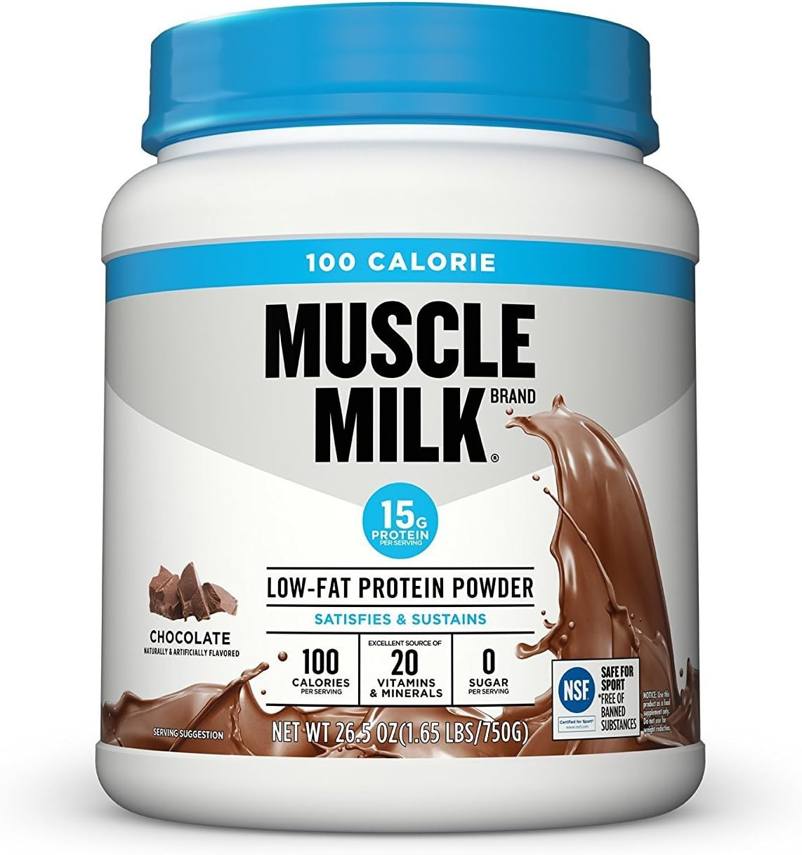ZERO, 100 Calorie Protein Powder, Chocolate, 15G Protein, 1.65 Pound, 25 Serving