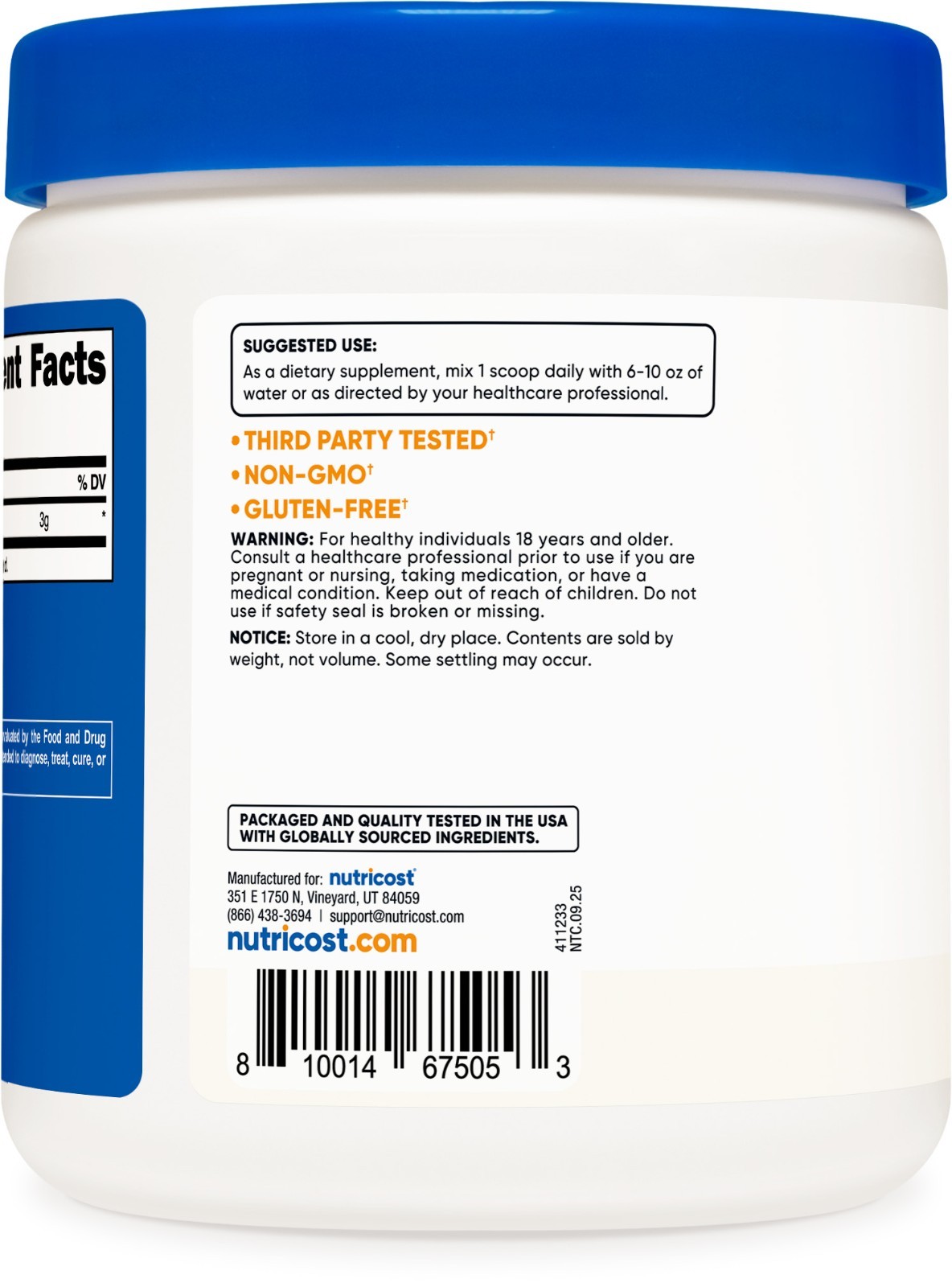 Pure L-Citrulline Malate (2:1) 300G (3 Pack) by Nutricost – 294 Servings