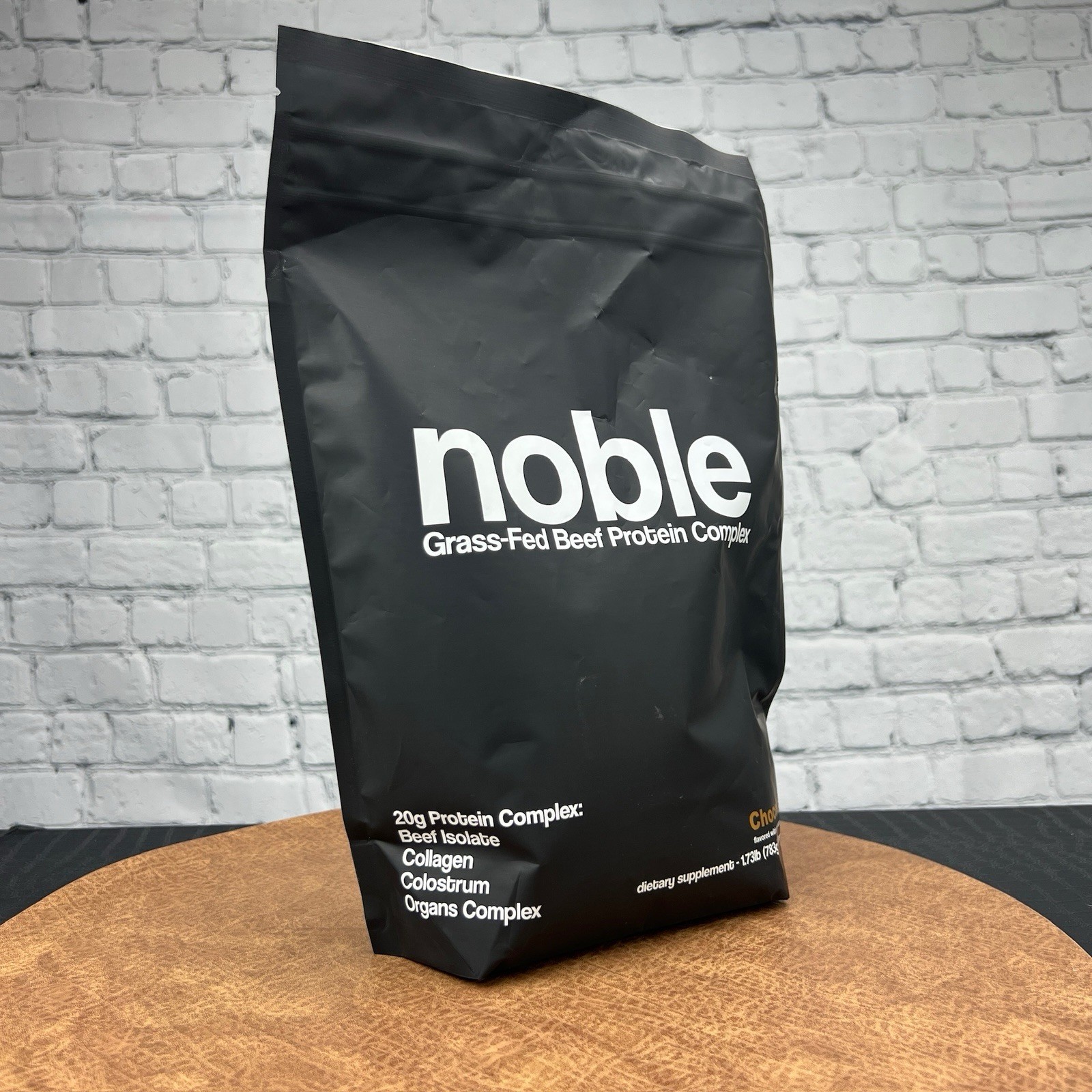 Noble All-in-One Chocolate Protein Powder, 21g Grass-Fed Beef Protein 30 Serv.