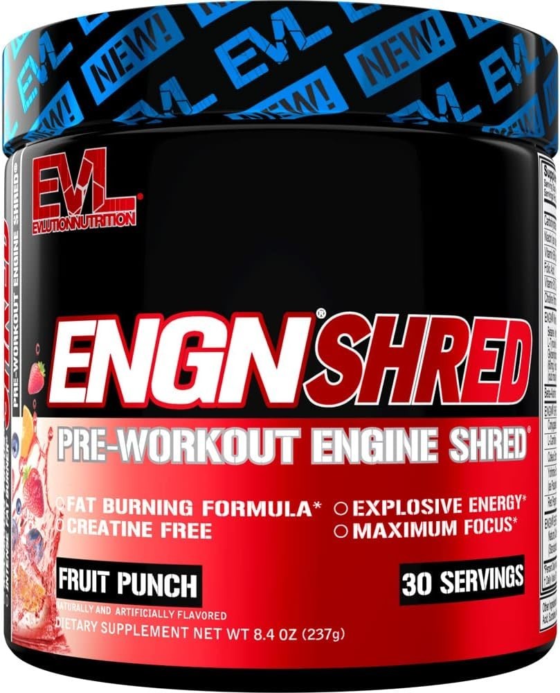 EVL Nutrition – ENGN Shred – Energy – Preworkout (30 Servings) ***CLUMPY***