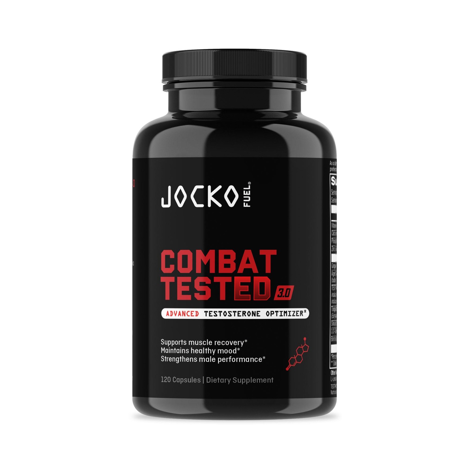 Jocko Fuel Test Booster for Men – Natural Endurance, 120 Count (Pack of 1)