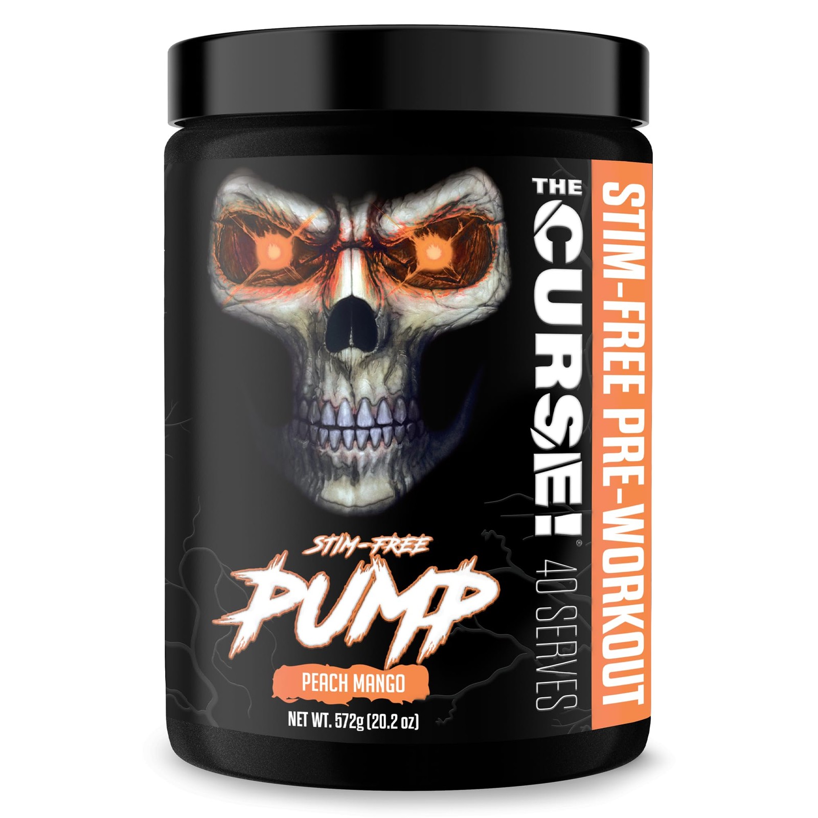 JNX Sports The Curse! Pump – Stim-Free Pre-Workout | Peach Mango 40 Serves