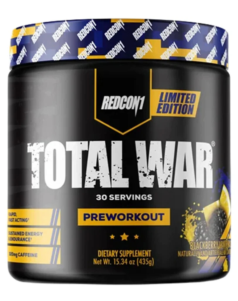 Redcon1 Total War Preworkout 30 Serving Powder Redcon Blackberry Lemonade