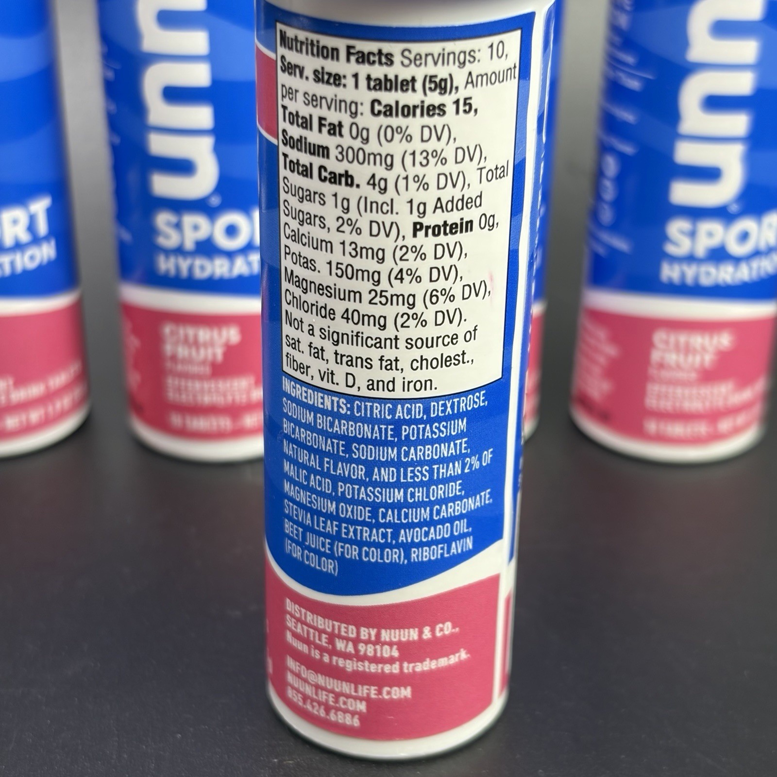 Nuun Sport Electrolyte Tablets Citrus Fruit – 80 Count Pack (8 Tubes) EXP 9/26