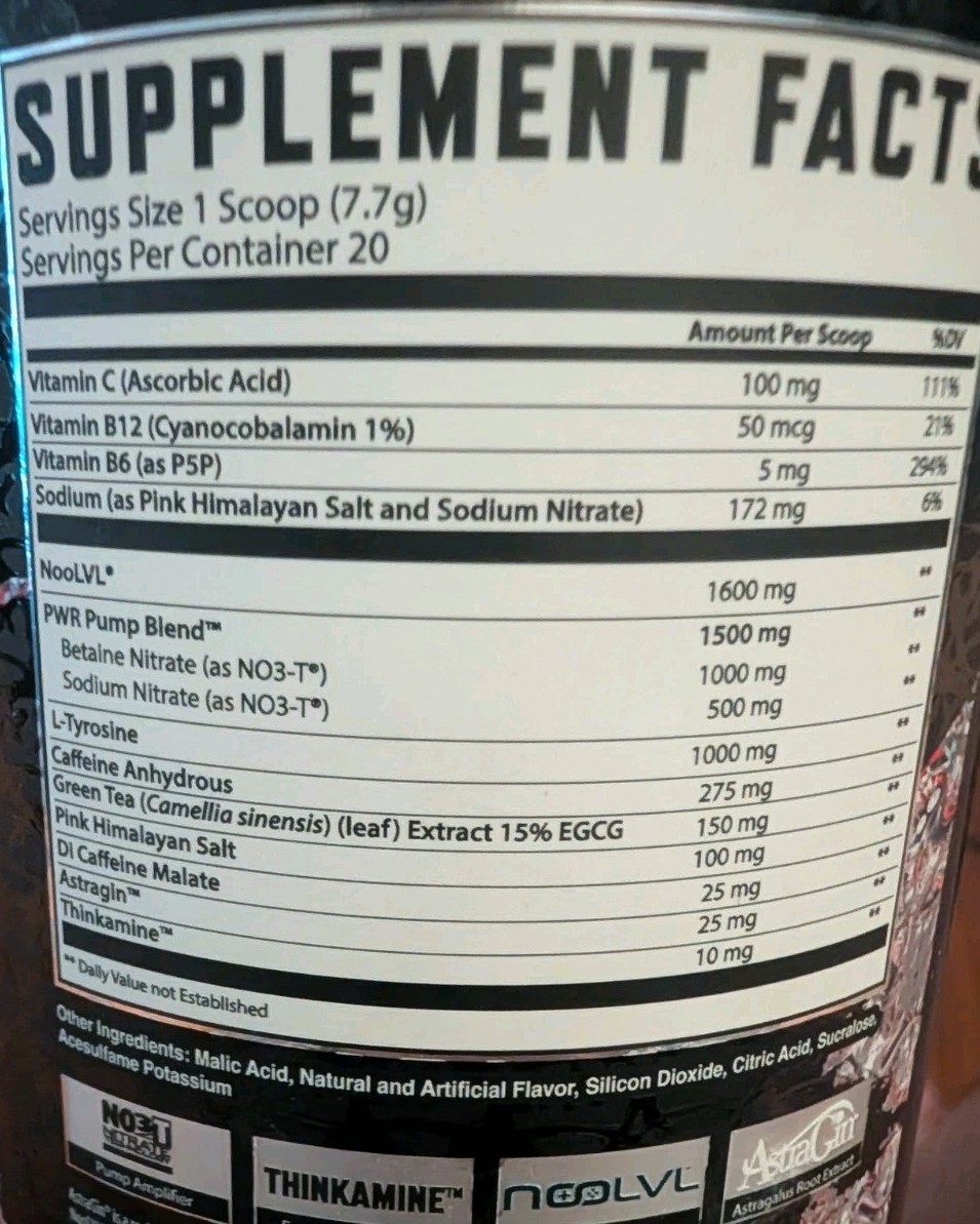 Karma Klout Pre-Workout Artic Cherry 🍒 20 Servs Nootropic Energy Focus Perform